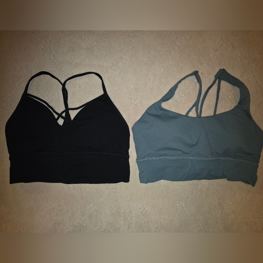 Paragon Fitwear Women's Strappy Sports Bra- Black and Olive Green